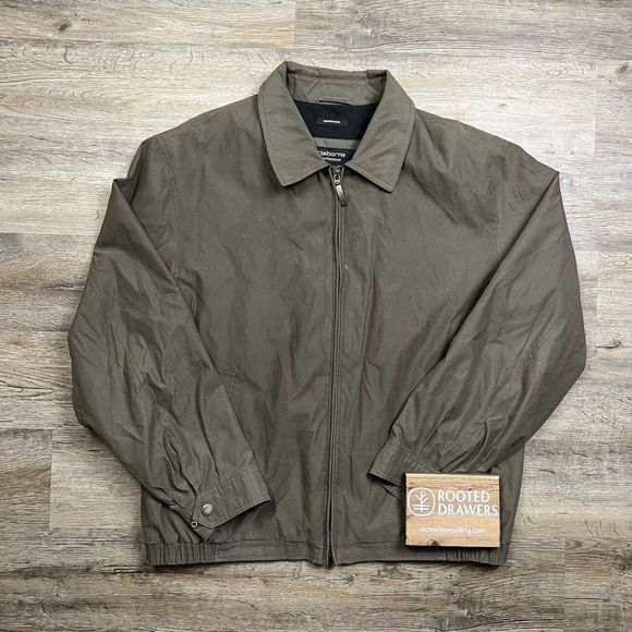 Liz Claiborne Other - Vintage Liz Claiborne Outerwear Microfiber Jacket Coat Brown Solid 90s Mens Sz L